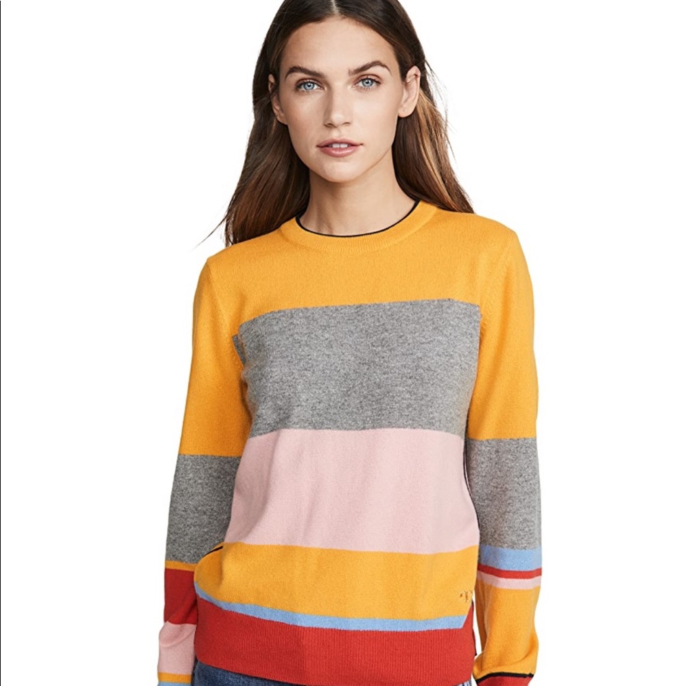 Tory Sport colorblock cashmere sweater